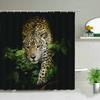 Farm Animal Horse Shower Curtain Wildlife Elephant Leopard Lion Tiger Pattern Shower Curtain Set Highland Cows Bathroom Curtains