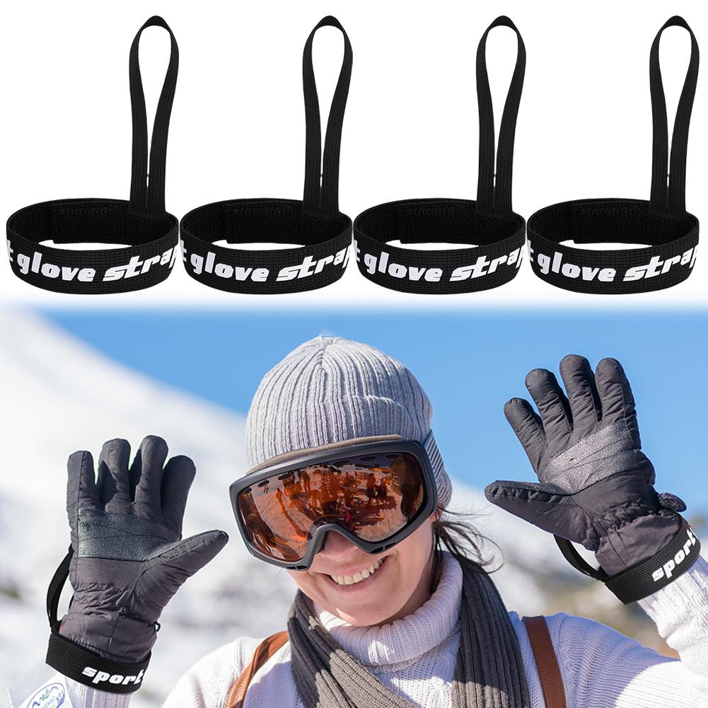4 Stück Snowboard-Handschuhband Elastisches Handschuh-Sicherheitsband Ski-Handschuh Leine Halter für Camping Skifahren Outdoor-Aktivitäten