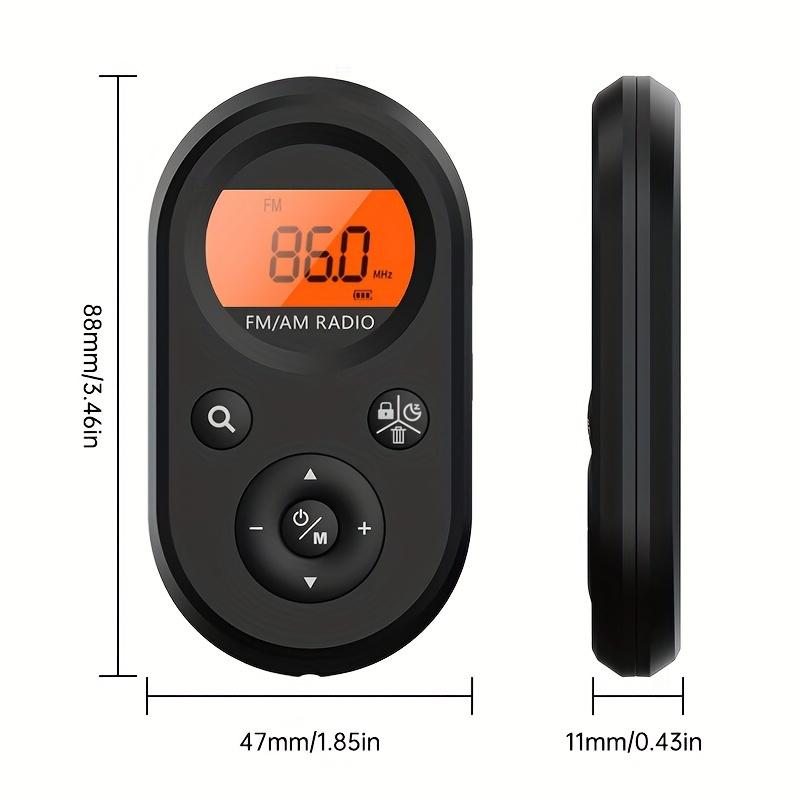 Nešiojamas radijas, asmeninis kišeninis radijas įkraunamas, geras radijo efektas, stereo ausinės, apšviestas ekranas, gali būti nustatytas laikmatis