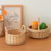 Fruit Bread Basket Breathable Rattan Basket Vegetable Storage Serving Basket for Wedding Home Party Photography