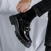 Fashion Dress Shoes Men Black PU Thick Sole Wear-resistant Casual Business Loafers European Social Shoes Size 38-46 Men Shoes
