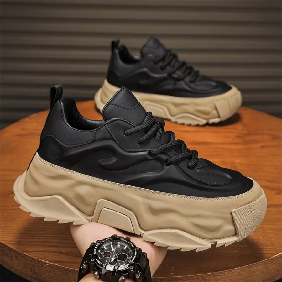 2025 Fashion Men's Shoes Thick Sole Casual Sports Shoes Breathable Increase Non-slip Running Walking Shoes Fashion Men's Shoes