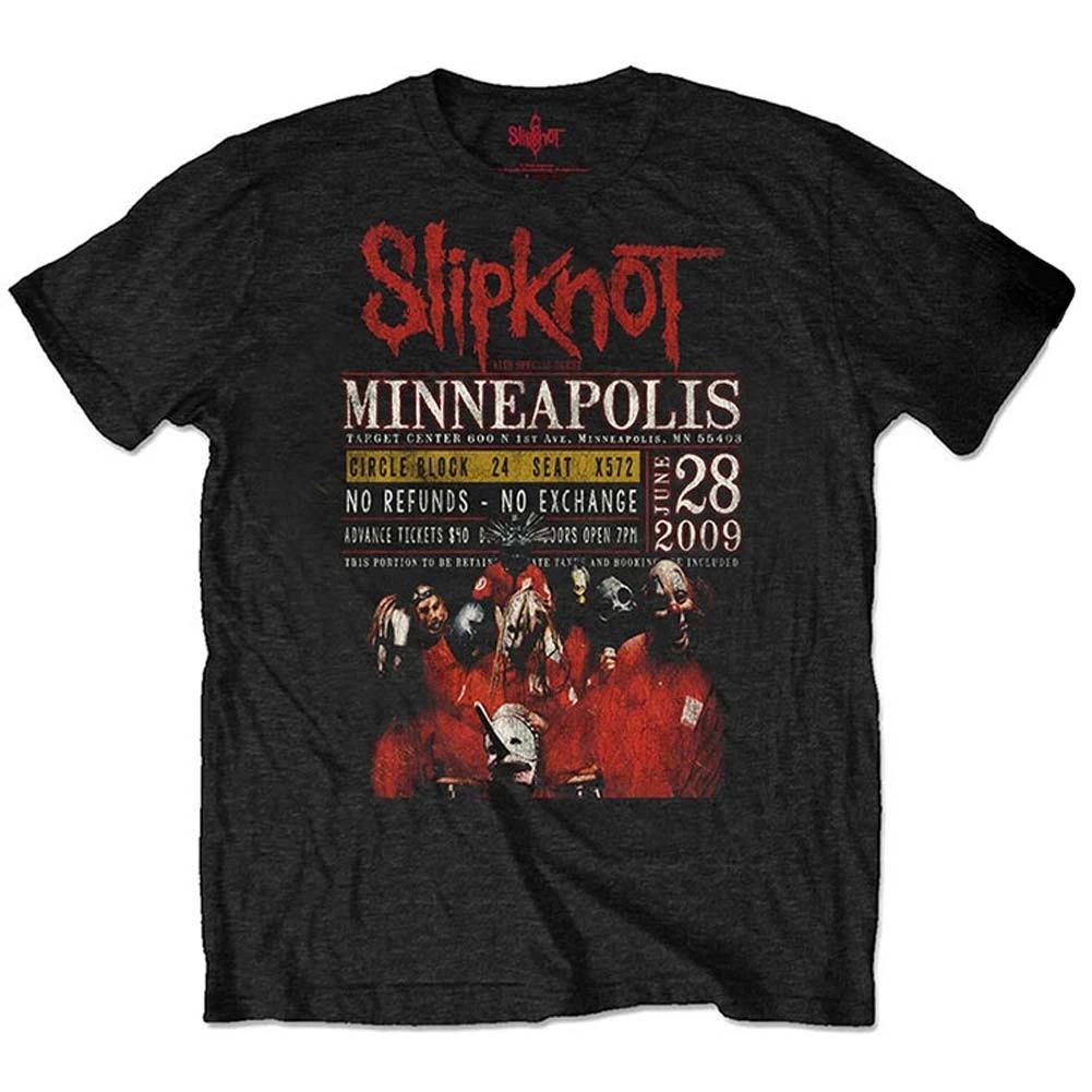 Men s Slipknot Minneapolis 09 Eco-Tee (Back Print) Vintage T-shirt Medium Black XS