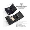 Minimalist Pop-Up Wallet for Men, 1-7 Cards, RFID Blocking, Money Clip & ID Window, Bifold Slim Design (Airtag Not Included), Compatible with AirTag