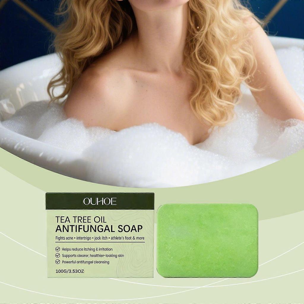 Ouhoe Tea Tree Oil Soothing Soap Daily Cleansing And Moisturizing Body Skin Moisturizing And Fresh, Delicate, Smooth And Comfortable