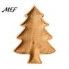Rustic Home Table Decor Wooden Christmas Tree Serving Tray, Candy Nut Dish, Xmas Tree?Shaped Snack Storage Desktop Jewelry Tray Plate, Decorative