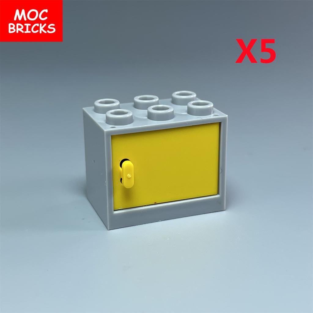 MOC Blocks Box Cupboard Container 2x3x2 Cabinets Assembles Particles 4532 4533 City House Construction Bricks Parts