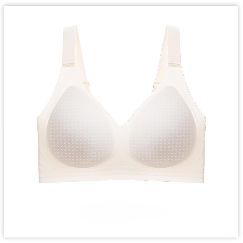 Summer Ultra Thin Seamless Plus Size Bra, Full Bust Minimizing Side Support Anti-Sagging Sports Comfortable Lingerie