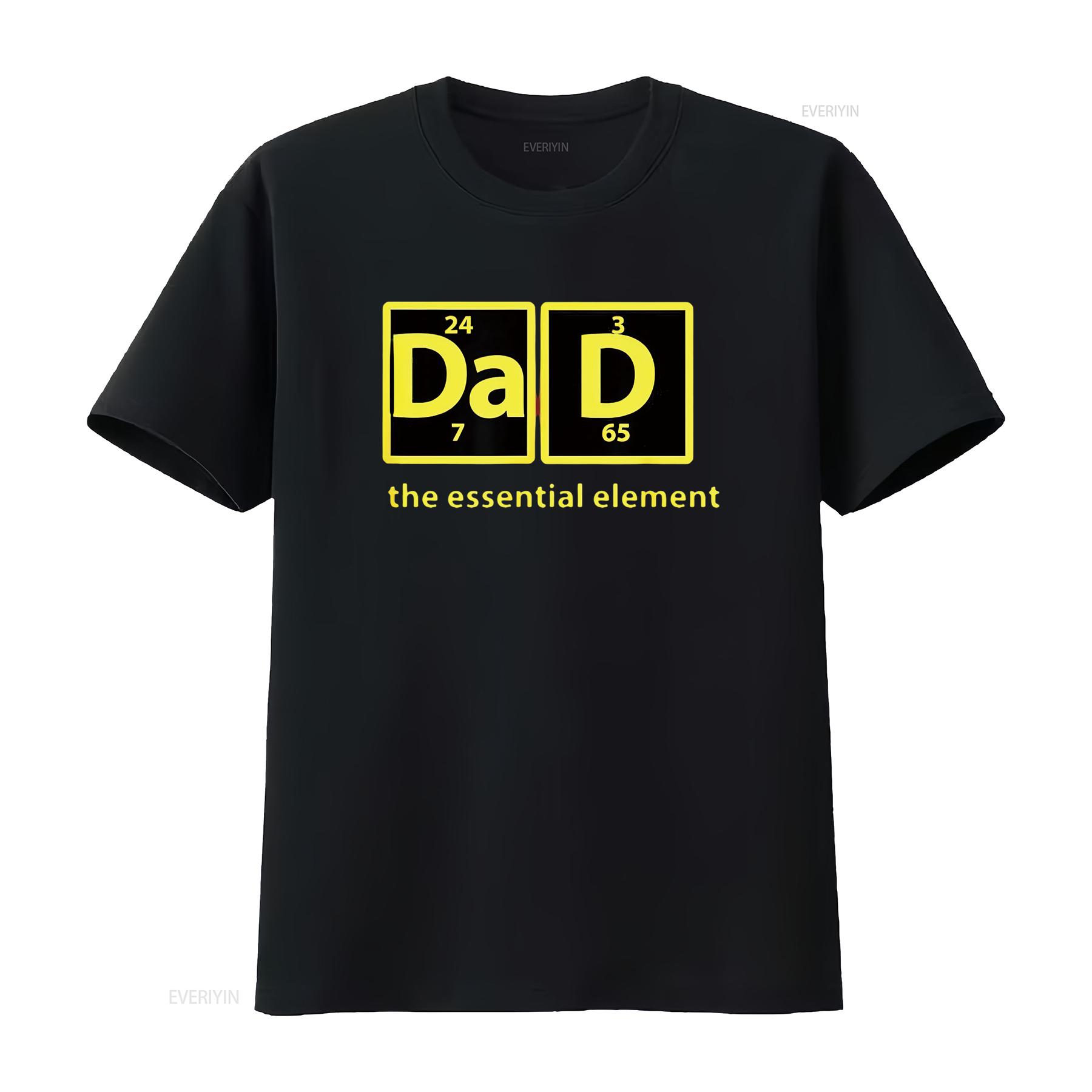 

Dad Periodic Table Of Elements T Shirt vintage Washed Breathable Stylish graphic Soft streetwear homme Stretched 4XL