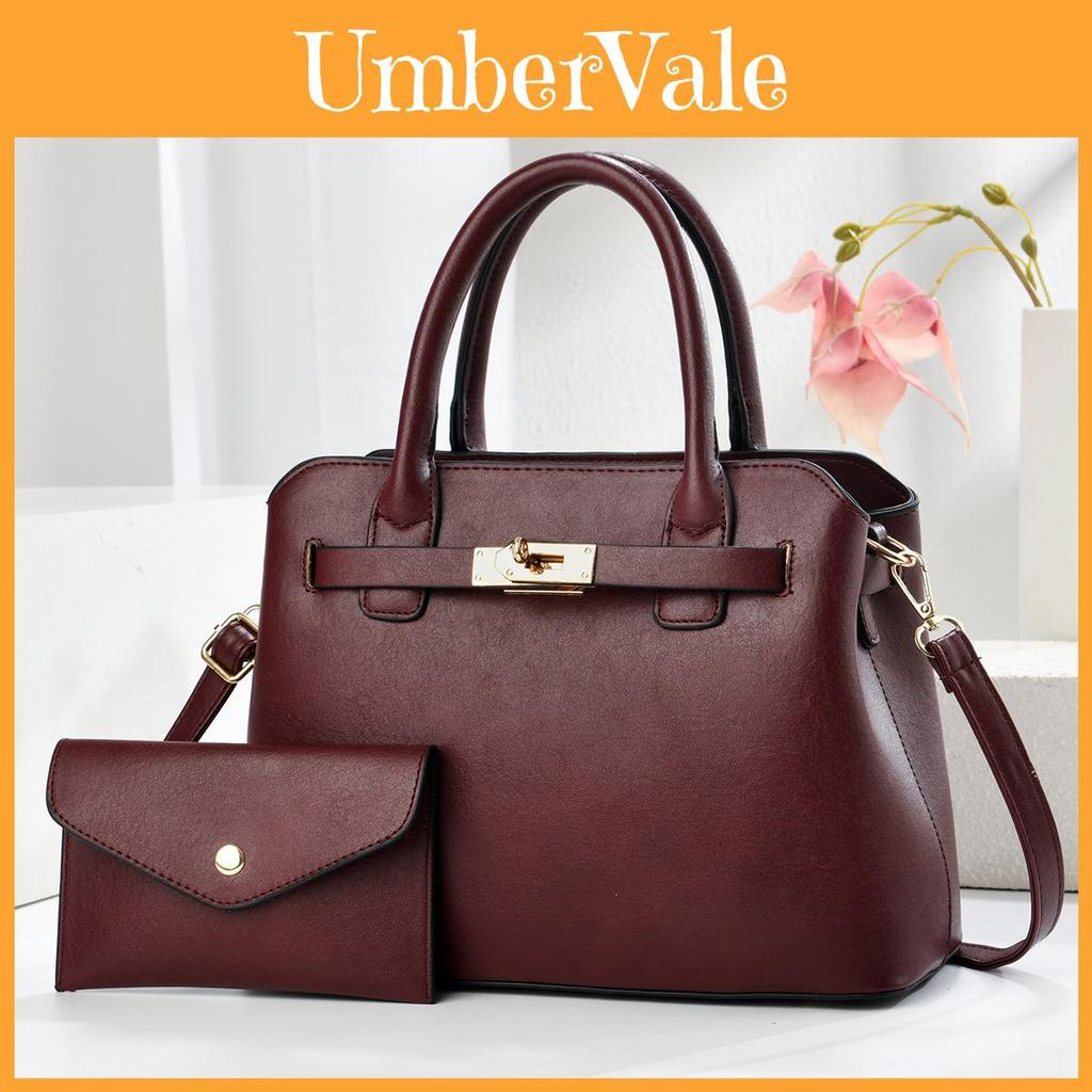 Pu Large Capacity Bucket Bag For Women With Lock Closure And Inner Pocket
