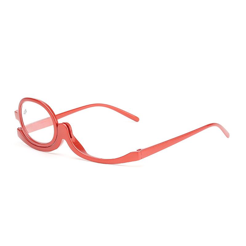 Women Portable Magnifying Rotating Makeup Glasses Flip Down Lenses Colourful Frame Cosmetic Readers Diopter +1.0~+4.0