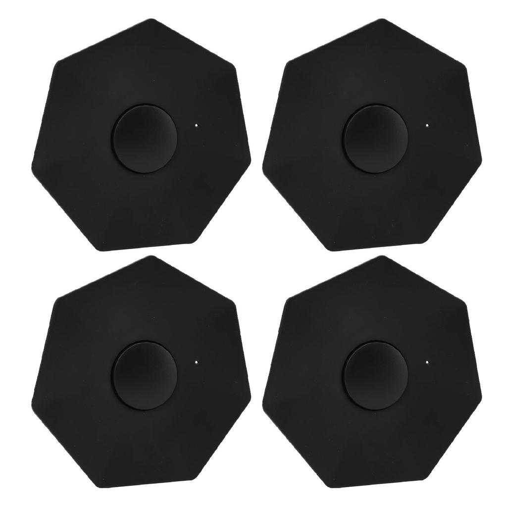 4 Stück Radnabenkappe Schwarz Stilvoller Look Staubdicht Schnallenmontage Schützende Mittelradnabenkappe für Fahrzeug