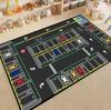 Playful City Traffic Route Carpet Living Room Bedroom Rug Interactive Rug Kid Playmat Parent-child Activity Rug Birthday Gift