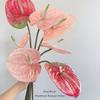 Anthurium Artificial Flowers, Single Anthurium Artificial Flowers, Home, Wedding, Soft Decoration, Flower Arrangement and Decorative Flower Art