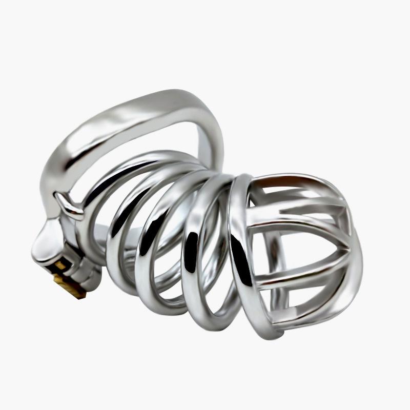 CB Lock for Men Stainless Steel Penis Cage Adult Sex Toy Cock Cage Cockring BDSM  Slave Fetish Scrotum Urethral Chastity