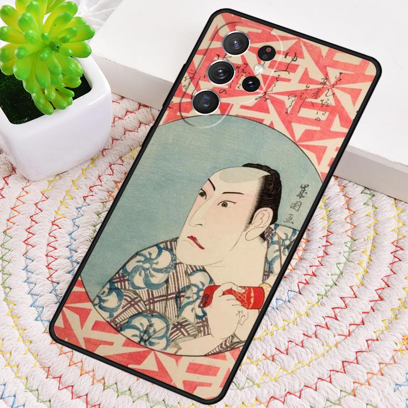 Japanese Style Geisha Teasing the Cat Phone Case For Samsung Galaxy Note 10 Pro S26 S25 S24 S23 S22 S21 Plus Ultra Cover