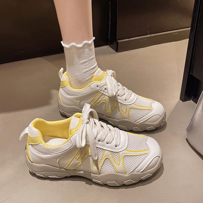 Fashion Breathable Mesh Moral Training Shoes Women's Summer New Thin Casual Soft-soled Sneakers