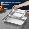 Gourou Food Grade 304 Stainless Steel Deep Rectangular Tray