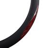 38cm Steering Wheel Cover Faux Leather Carbon Fiber Sweat Absorption Prevent Slip Steering Wheel Protector Red