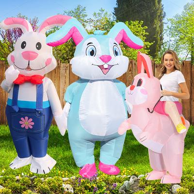 Στολή Λαγουδάκι του Πάσχα Κουνέλι Φουσκωτή Στολή Πάσχα Φουσκωτή Στολή Ενήλικες Κορίτσι για Χριστούγεννα Cosplay Απόκριες Καρναβάλι Δώρο