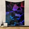 Abstract Geometric Neon Cracked Pattern Black Purple Blue Modern Style Patterned Tapestry for Bedroom and Living Room Home Decor Sofas