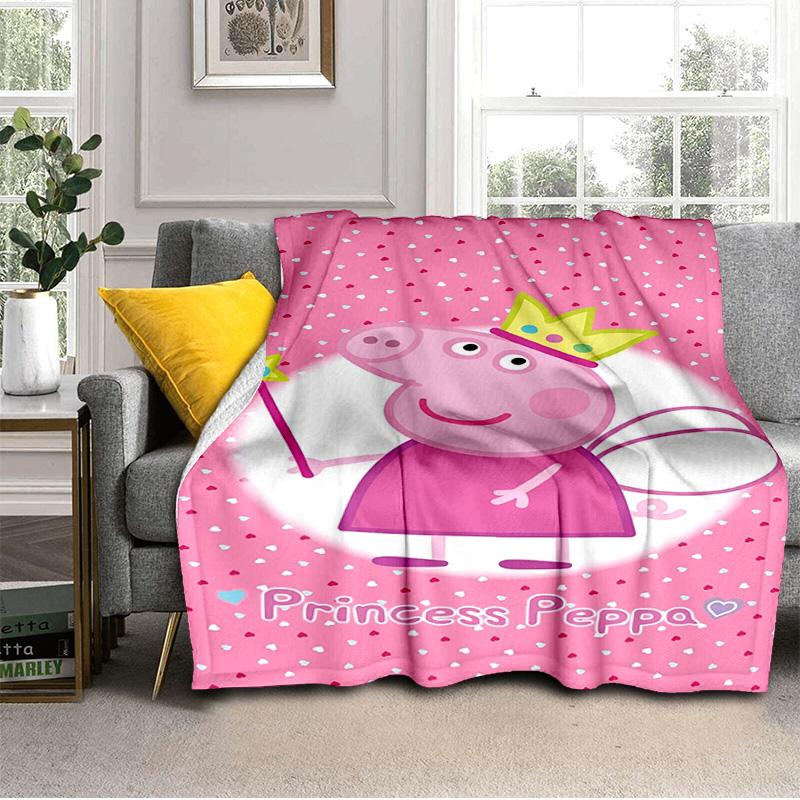 Princess Peppa Blanket Suitable for Sofas, Beds, Offices, And Camping - Perfect Gift for Halloween Christmas