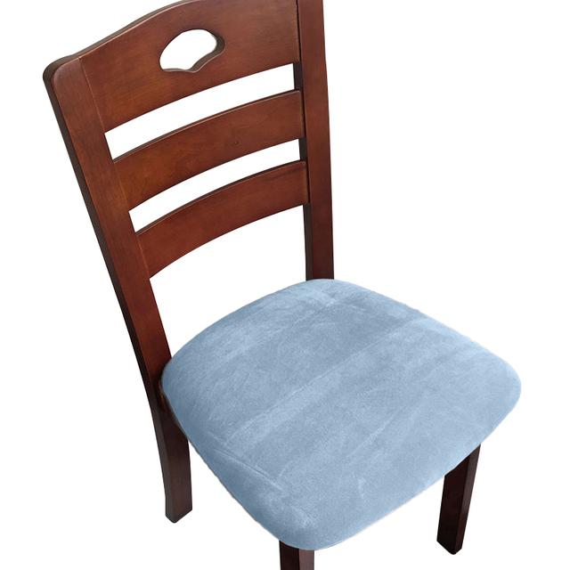 1 Stück abnehmbarer Esszimmerstuhl Sitzbezug Samtstoff Dehnbares Stuhlpolster Sitzpolster Überwurf für Esszimmer Küche für Zuhause