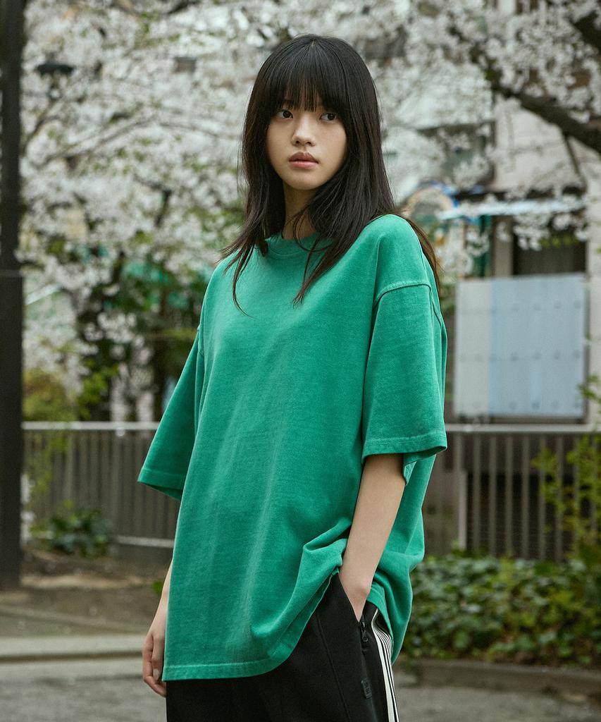 MINIMALPROJECT Robust Heavy Oversized Pigment Short Sleeve T-Shirt Mst153 [Green]