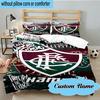 3PCS Custom Name Flamengo Team Crest Bedding Set, Including 1pc Duvet Cover And 2pcs Pillowcases, Suitable for dorms and bedrooms Gift