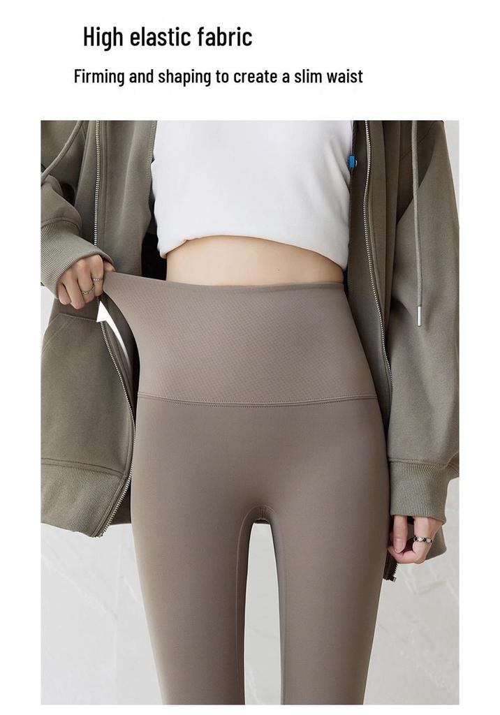 Women's High Waist Hip-Lifting Winter Yoga Pants - Velvet Thickened, Warm, Slimming, Non-Bulky (2025 New Style)