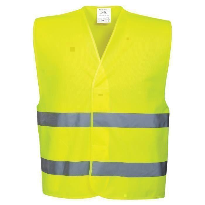 Gilet Double Ceinture - Portwest - C474 - Jaune - Mixte - Adulte