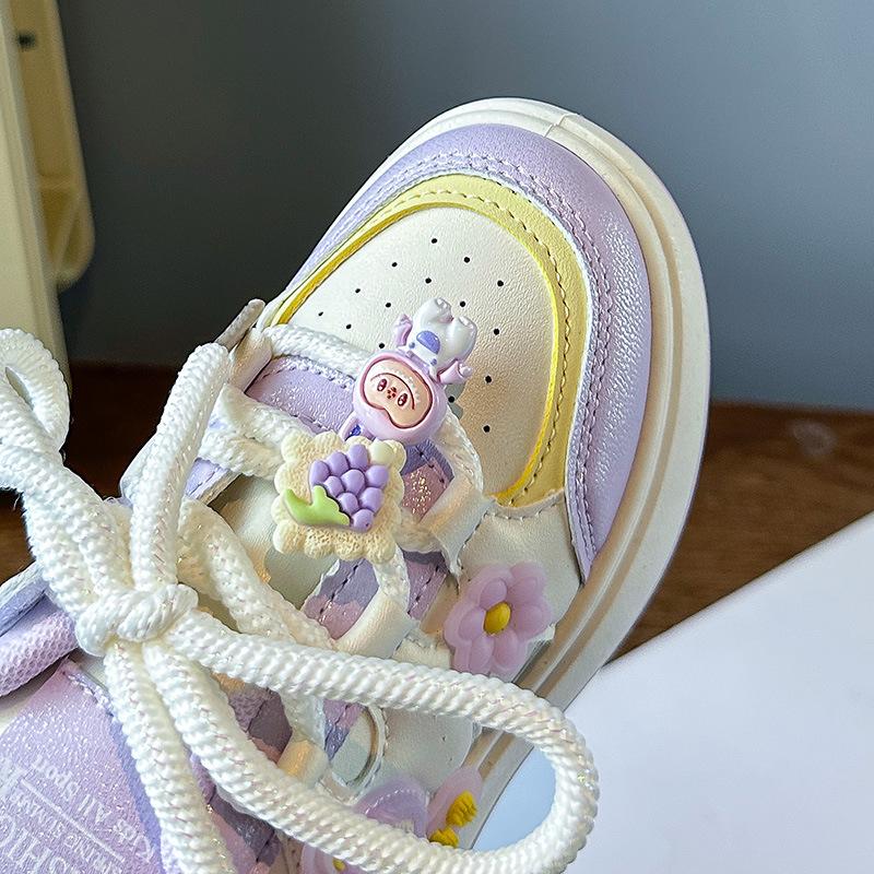 Girls' Cute Cartoon Sports Shoes with Soft Soles and Super Cute Casual Shoes for Children with Thick Soles