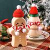 Christmas Party Decoration  Christmas Plastic Water Bottle Gingerbread Man Snowman Shaker Cup Juice Drink Bottles Kids Gifts