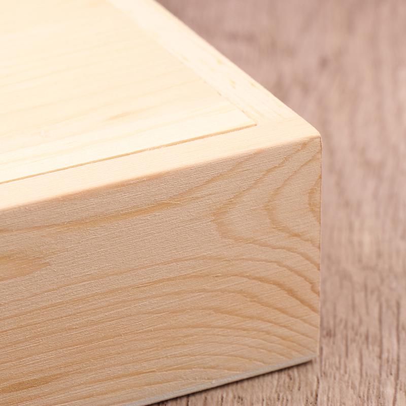 Wooden Box Unfinished Storage Box with Slide Top Natural Candlenut Card Keeper Wood Jewelry Box for Storage and Home Decoration 1490₽