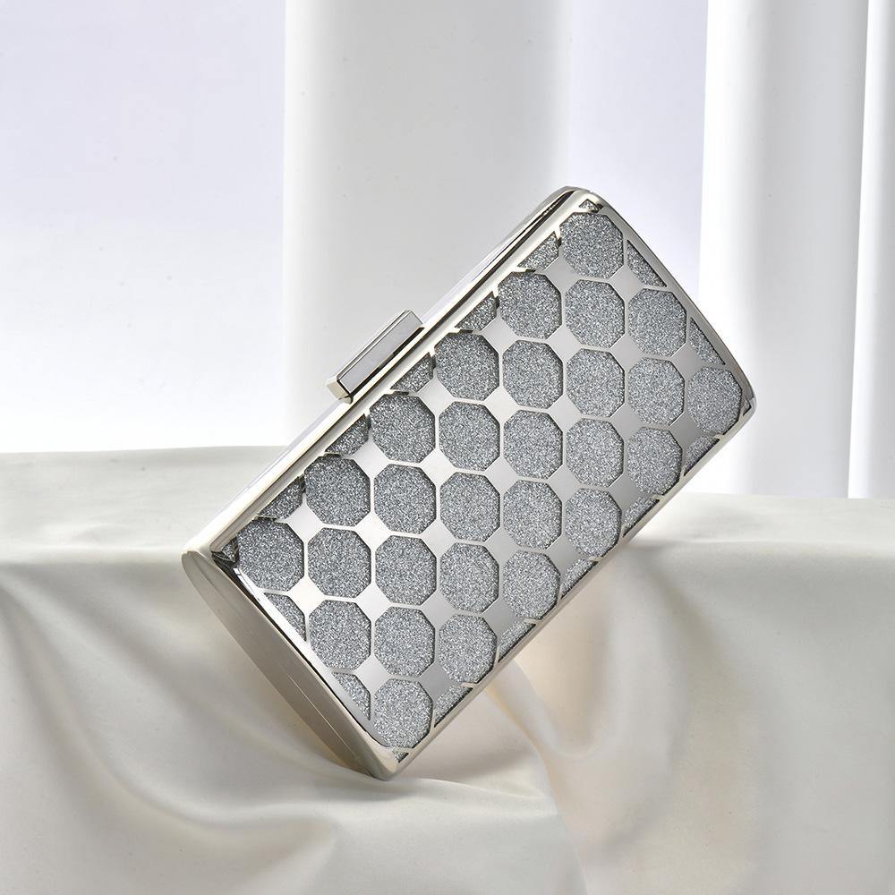 2025 New Women Metal Evening Bags Hollow Out Wedding Dinner Wallets Party Chain Purse For Ladies 4 Colors