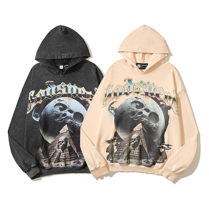 Godspeed 2025 Fall Winter Cotton Hoodie Streetwear Oversized Graphic Print Sweatshirt Men