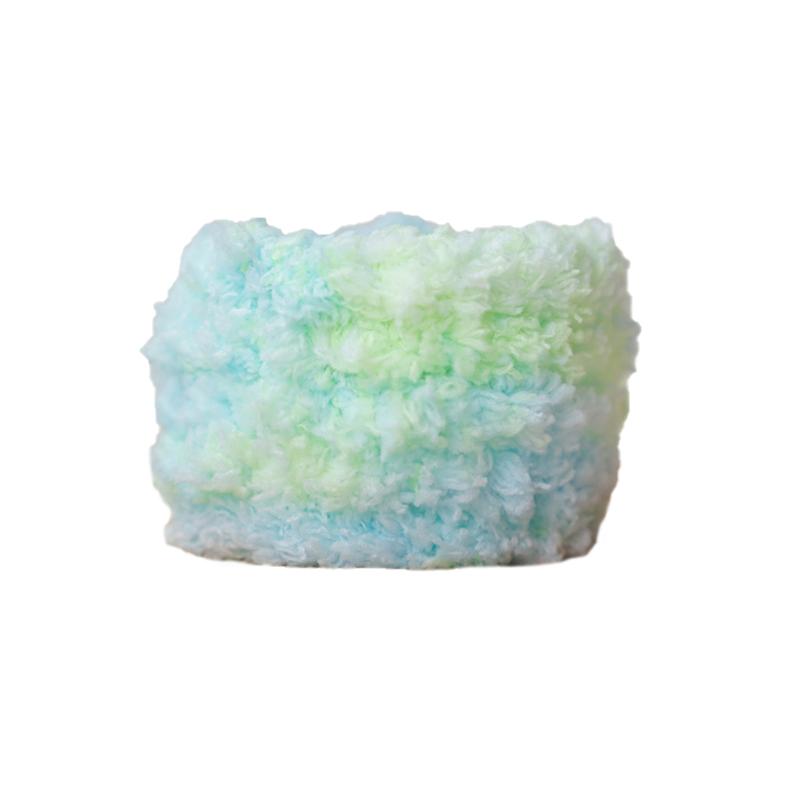 1PC Plush Twist Stick Thread Ribbon Bar Strip Stick String Gradient Color Furry Wool Iron Wire