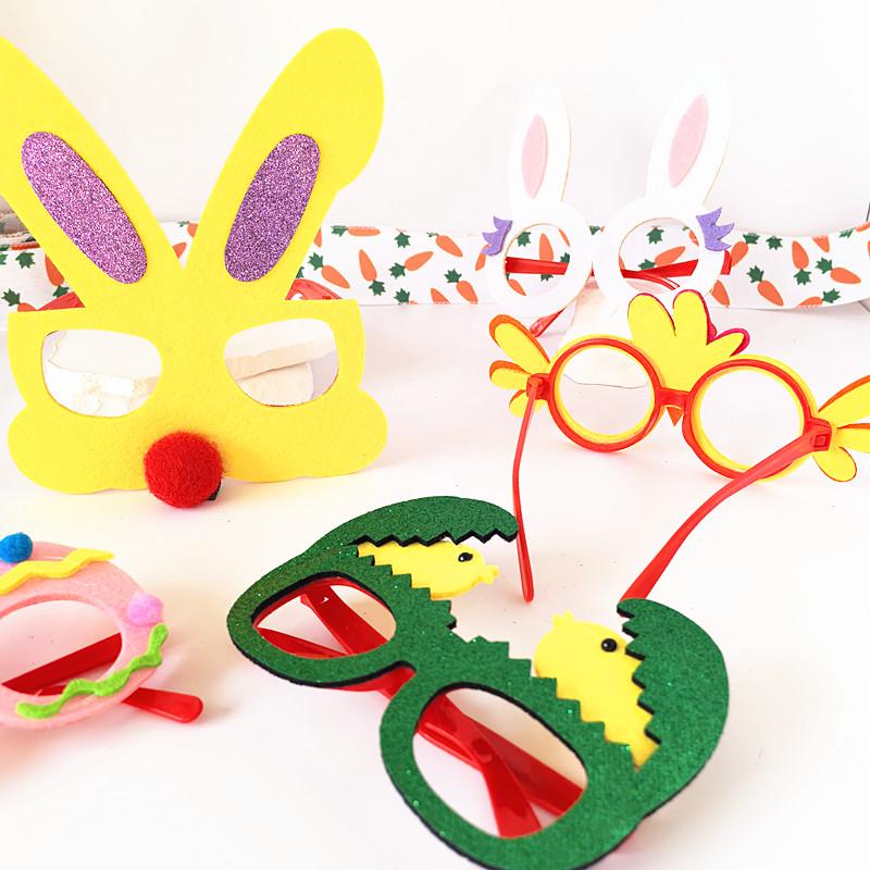 Easter Cartoon Glasses with Colorful Egg, Rabbit, Chick Designs for Adults and Kids - Perfect for Festival Parties
