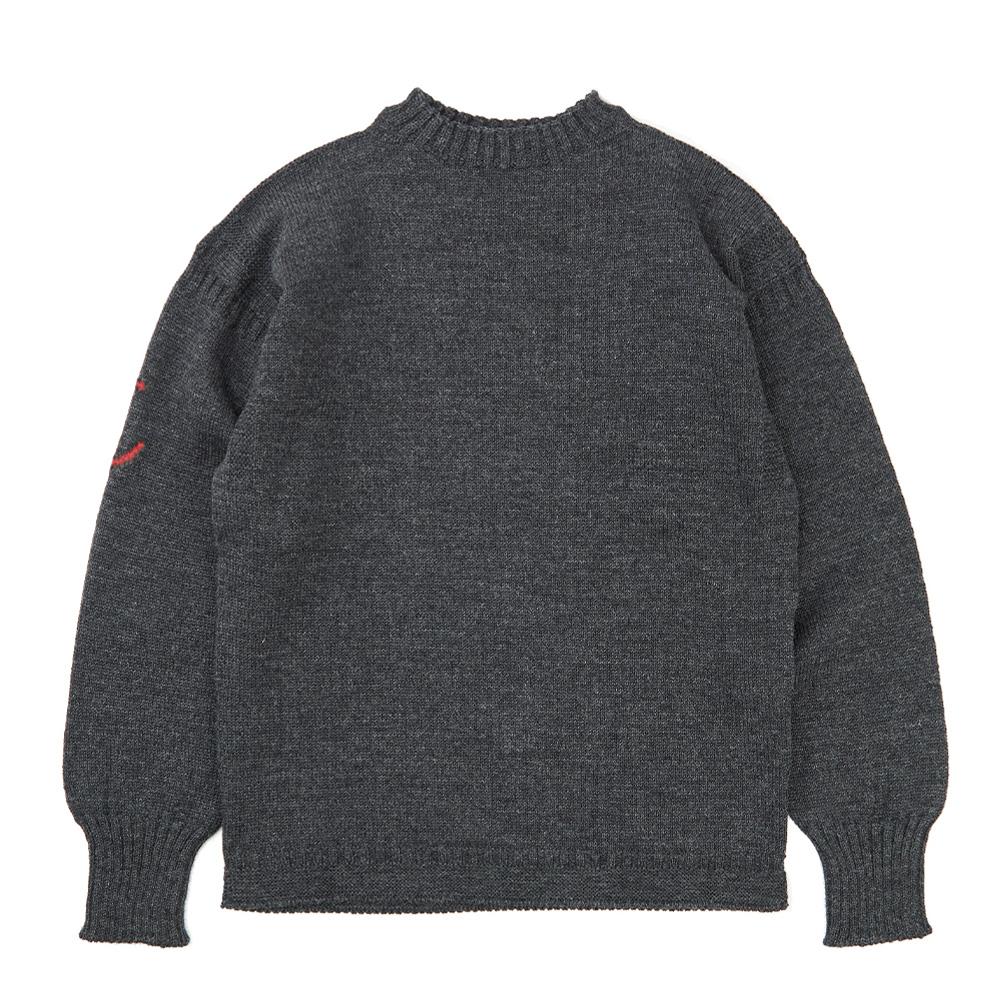 Geonjiulleunseu Fisherman Whole Garment Sweater - Charcoal