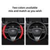 Car Steering Wheel Cover Carbon Fiber Pattern Leather Sleeve Keyring For Toyota Corolla Yaris RAV4 Prius CHR Camry Prado Supra