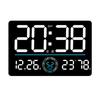 LED Digital Clock Auto Time Sync Large Display with 2 Alarm and Countdown Functions Temperature Display for Home Office