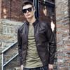 Korean Version Motorcycle Slim Leather Men's Pu Leather Jacket British Men's Leather Jacket