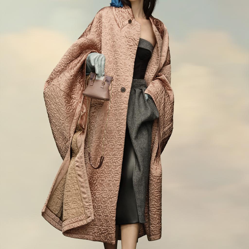 Maison Margiela 5AC Logo Tag Chain Zip Leather Crossbody Bag Women bags Pink SB3WG0025P4455T5071