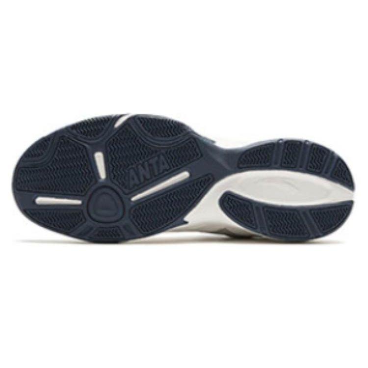 Anta Comfortable Versatile Shock Absorbing Wear Resistant Low Top Casual Shoes Unisex sneakers White Gray 112348991-2