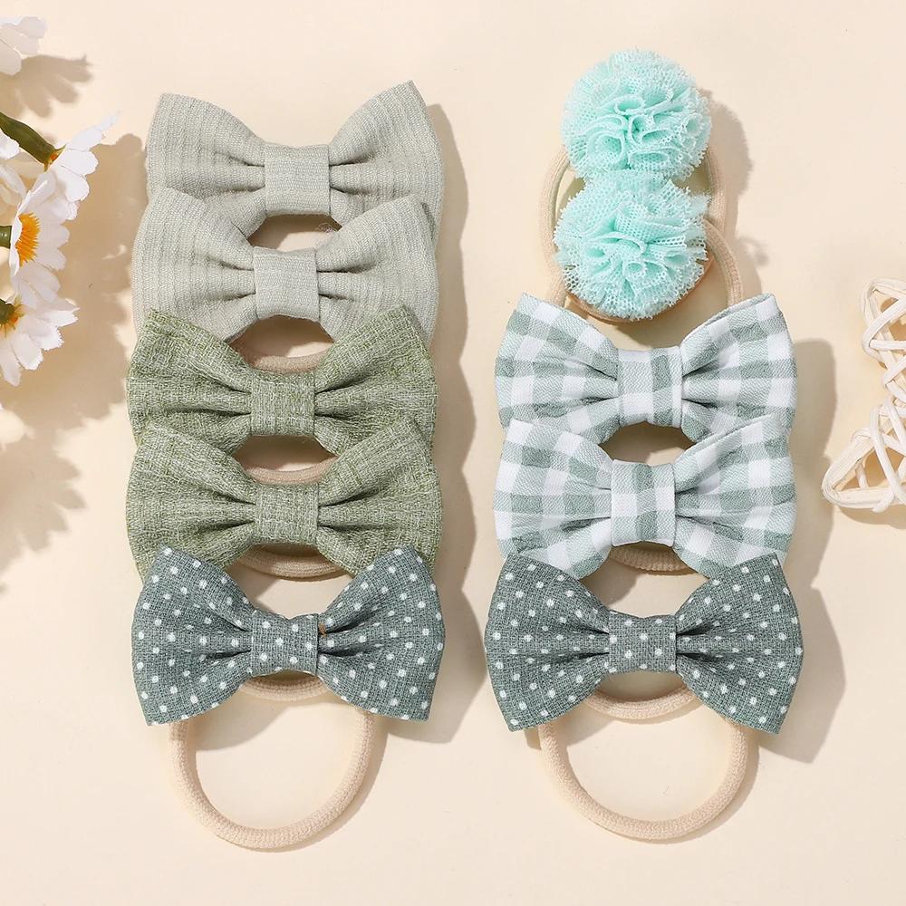 10Pcs/Lot Sweet Hair Band for Baby Girls Hair Ties Bows Elastic Rubber Band Flower Small Ball Scrunchies Kids Hair Accessories