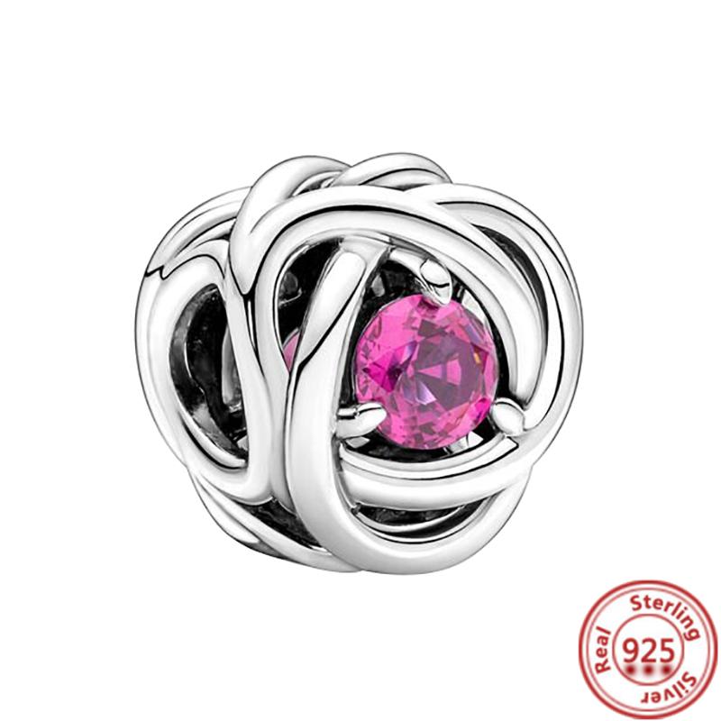 Нові 12 сузір'їв місяць колір вічність коло шарм Fit оригінальні шарми браслет з бісеру 925 срібло DIY ювелірні вироби