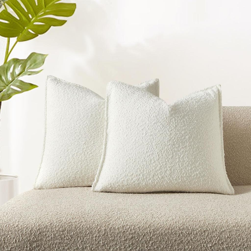 Circle Yarn Topstitch 600g Pillowcase High-end Thickened Imitation Lamb Wool Teddy Linen Curly Solid Color Internet Celebrity