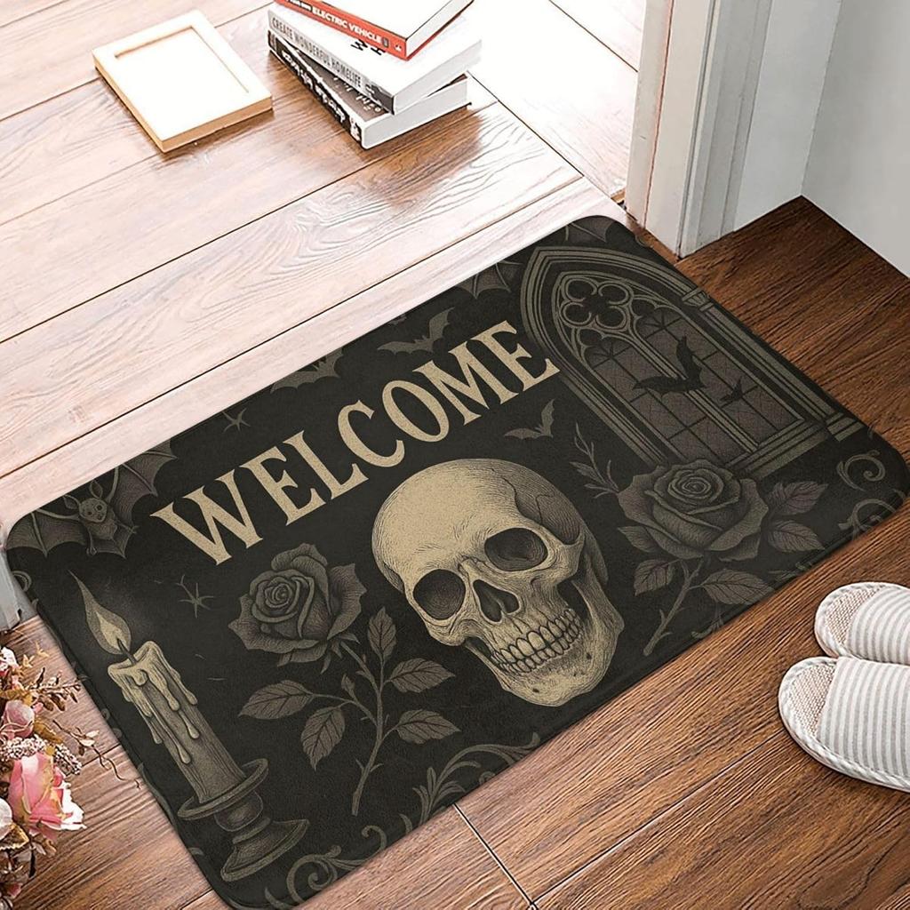 Vintage Dragonfly Doormat for Entryway, Floral Botanical Indoor Door Mat, Non-Slip Floor Rug for Kitchen, Bedroom, Living Room,