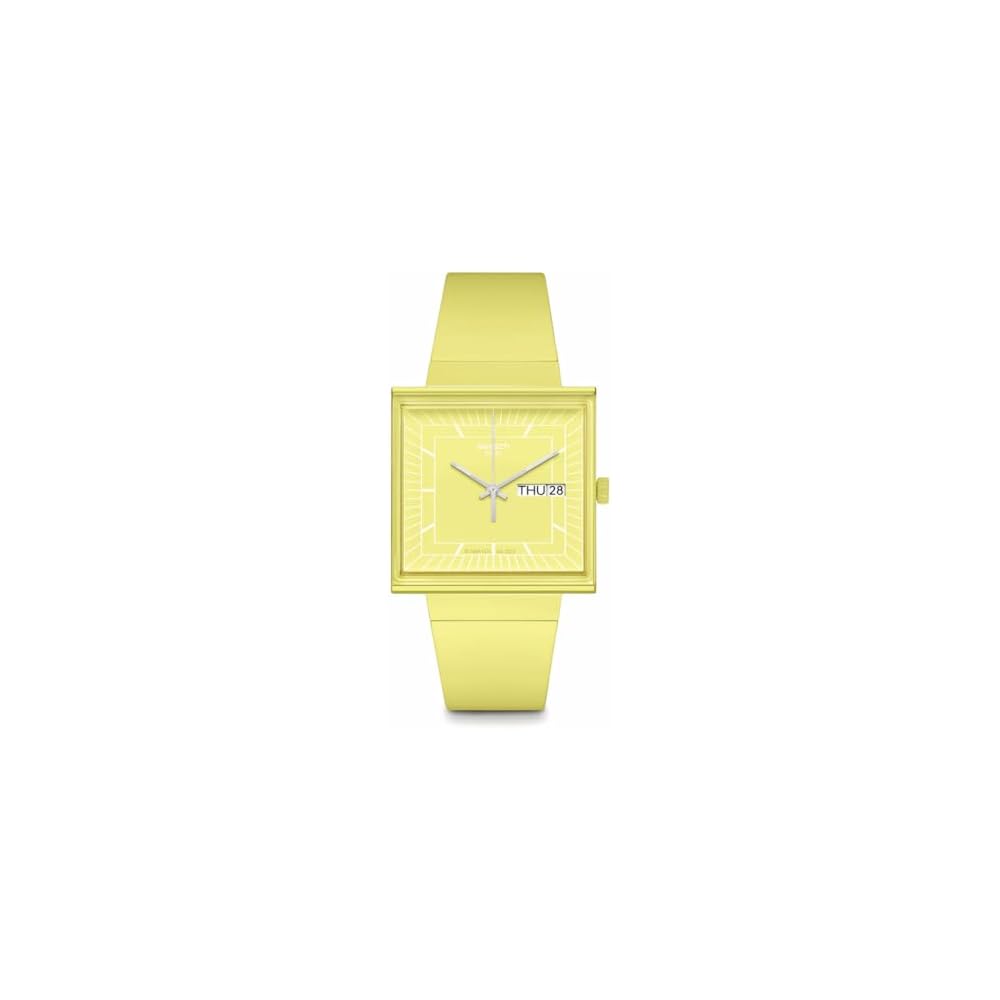 Swatch WHAT IF Lemon? Analog Watch SO34J700 Water Resistant Quartz Timepiece