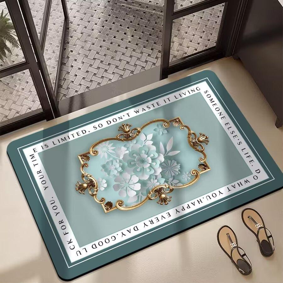 

Nordic Style Bathroom Floor Mats Moisture Moisture-wicking and Quick Drying and Dirt Resistant Bathroom Anti Slip Foot Mats Diatom Mud Foot Mats 40*60cm